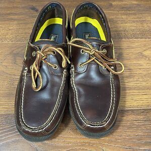 Timberland Mens Brown Leather 2 Eye Boat Shoes Size 9.5M Casual Classic